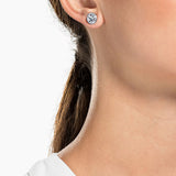 Swarovski Angelic Stud Earrings, Round cut, White, Rhodium plated -1081942