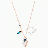Swarovski Necklace DUO HAMSA HAND Pendant, Multi-Colored - 5396882