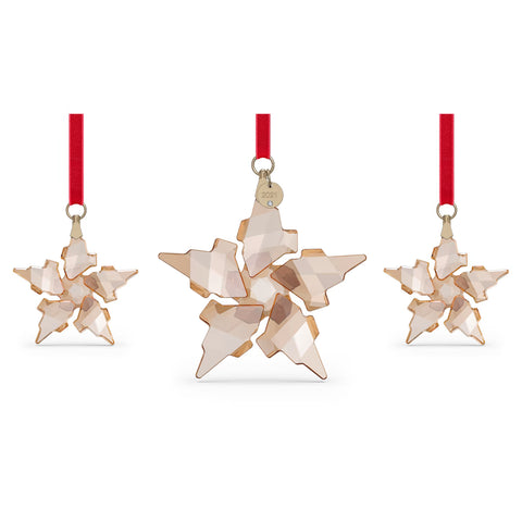 Swarovski Christmas Festive Annual Edition 2021 Ornament Set, Gold tone -5597133