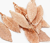 Real Leaf PENDANT ELM Dipped in Rose Gold Genuine Leaf