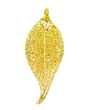 Real Leaf PENDANT EVERGREEN Dipped in 24K Yellow Gold Genuine Leaf