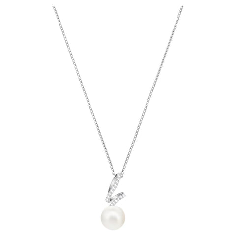 Swarovski Gabriella Pearl Pendant Necklace, White, Rhodium plated -5528731