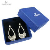 Swarovski Clear Crystal Jewelry BEST Pierced Earrings Rhodium #5080966