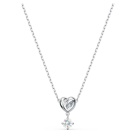 Swarovski LIFELONG HEART Pendant Necklace, White, Rhodium plated -5517928