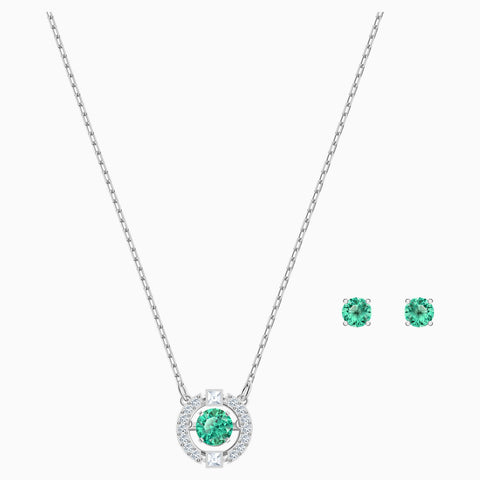 The Swarovski Crystal Disc Necklace & Earring Set
