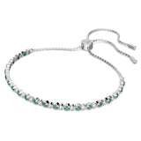 Swarovski Subtle Bracelet Round Cut, Green, Rhodium plated -5632064