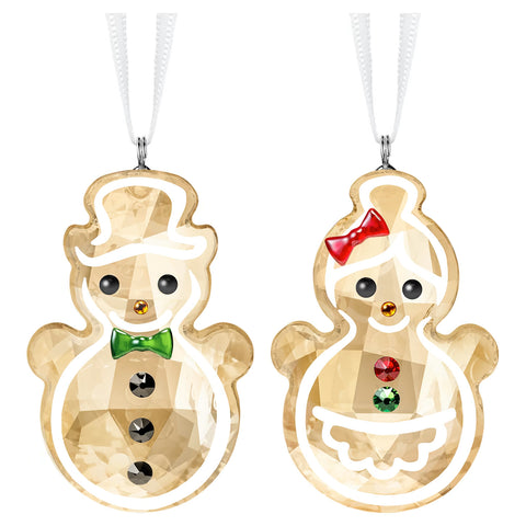 Swarovski Christmas Gingerbread Snowman Couple Ornament -5464885