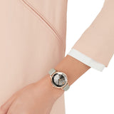 Swarovski CRYSTAL LAKE Watch Leather strap, Gray, Rose-gold tone PVD -5415996
