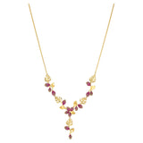 Swarovski Tropical Flower necklace Pink, Gold-tone plated -5541061