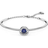 Swarovski Bangle Sparkling Dance Bracelet, Blue, Rhodium plated, M -5576115