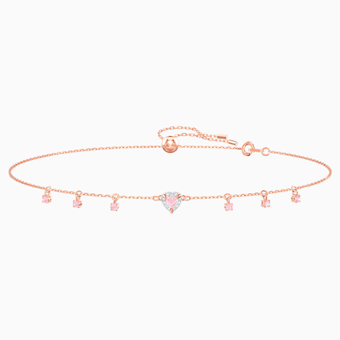 Swarovski Necklace ONE CHOKER Heart, Pink, Rose Gold -5464162