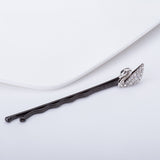 Swarovski Clear Crystal Bobby Pin ICONIC SWAN Black & Silver Hair Pin #5189136