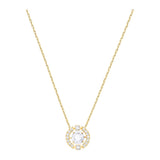 Swarovski SPARKLING DANCE ROUND NECKLACE, White, Gold Tone -5284186