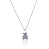 Swarovski Teddy 3D Pendant Bear Necklace, Light Blue, Rhodium - 5349759