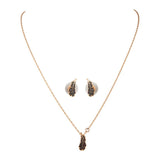 Swarovski Jewelry Naughty Set Feather Pendant and Studs, Black -5506761