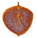 Real Leaf Pendant with Chain ASPEN Dipped in Copper Genuine Leaf Necklace