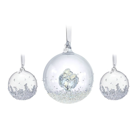 Swarovski Crystal Christmas Ornaments Set of 3 CHRISTMAS BALLS 2016 #5223282