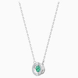 Swarovski Jewelry SPARKLING DANCE NECKLACE, Green, Rhodium -5496308