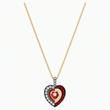 Swarovski BLACK BAROQUE Heart PENDANT, Red, Gold Tone- 5490980