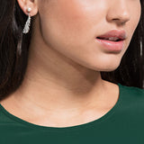 Swarovski Jewelry NICE PIERCED EARRINGS, White, Rhodium -5496052