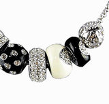 Swarovski Clear Crystal Pendant Necklace KAURI Black & White #1078152