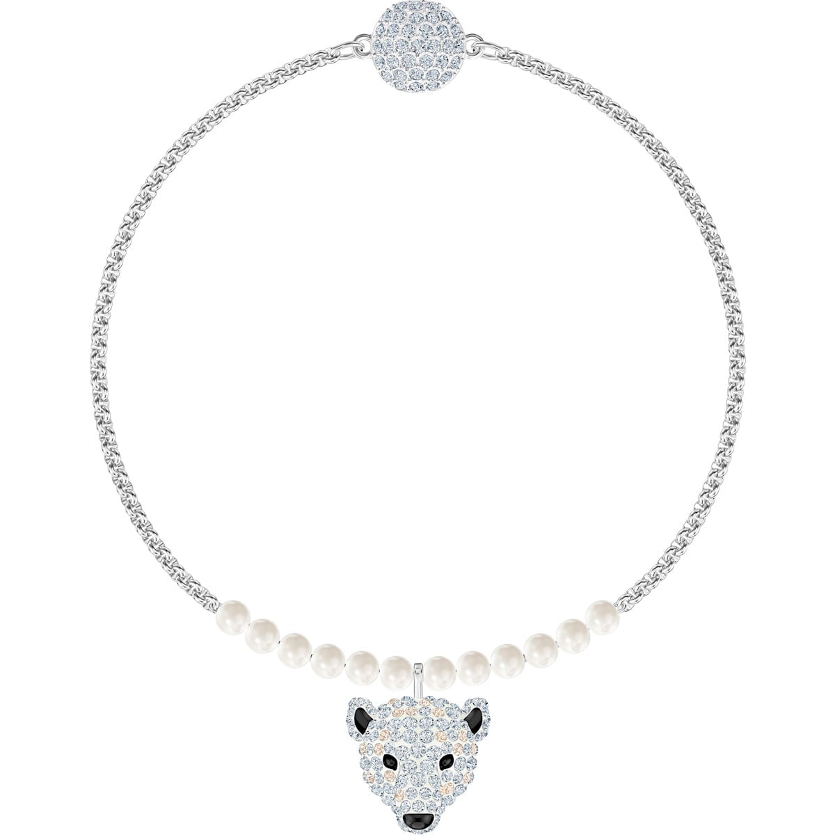 Swarovski Crystal POLAR BESTIARY CHARM BRACELET, L, Rhodium