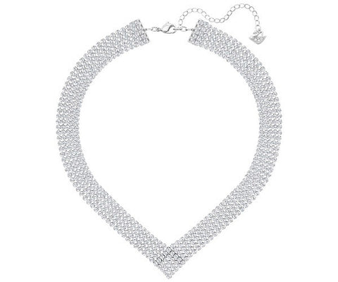 Swarovski FIT MESH Necklace, White, Palladium plated -5289715