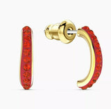 Swarovski The Elements Red Mini Hoop Earrings, Gold-tone Plated -5567358