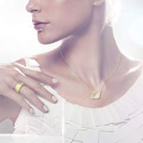 Swarovski Clear Crystal JEWELRY SWAN Pendant Necklace Gold #5063921