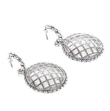 Swarovski Clear Crystal Rhodium Pierced Earrings PAPRIKA CAGE -1181648