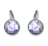 Swarovski Tanzanite Moonlight Crystal BELLA Pierced Drop Earrings Rhodium #5030703