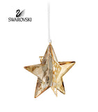 Swarovski Amber Crystal Christmas Ornament STAR GOLDEN SHADOW 3D #1140008
