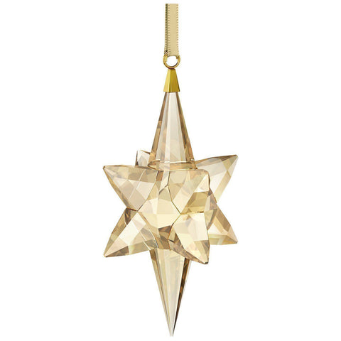 Swarovski Golden Shadow Christmas Ornament LARGE STAR Ornament Gold -5301220
