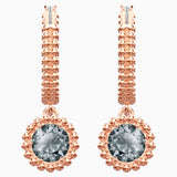 Swarovski OXYGEN Pierced Earrings, Gray, Rose Gold -5468739