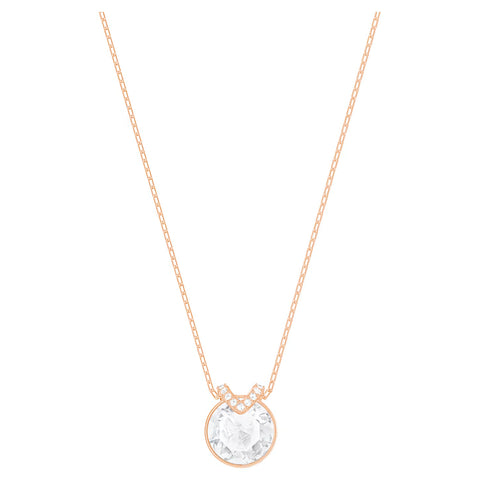 Swarovski Bella V Pendant Necklace, White, Rose gold-tone -5535528