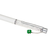 Swarovski Crystalline Ballpoint Pen Green CLOVER CHARM Lucky Pen - 1097052