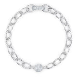 Swarovski The Elements Chain Bracelet, White, Rhodium plated, Small-5572642