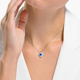 Swarovski ONE Pendant Heart, Blue, Rhodium plated -5511541