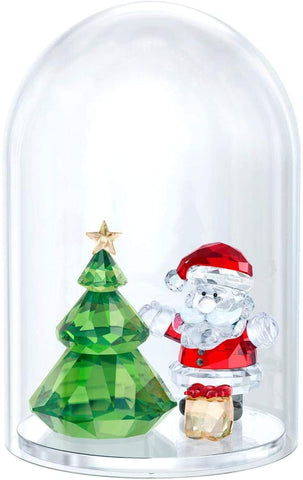 Swarovski Crystal Christmas Bell Jar -Tree & Santa Christmas Décor - 5403170