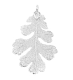 Real Leaf PENDANT with Chain Lacey OAK Dipped in Silver Genuine Leaf Necklace