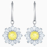 Swarovski Jewelry SUNSHINE PIERCED EARRINGS, Rhodium Plated -5479914