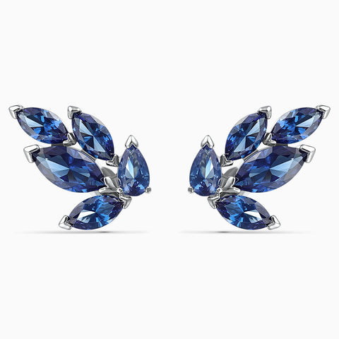 Swarovski Crystal Jewelry LOUISON STUD PIERCED EARRINGS, Blue, Rhodium -5536549