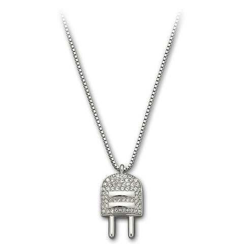 Swarovski Clear Crystal ELECTRICAL ENERGY PLUG Pendant Necklace #933571