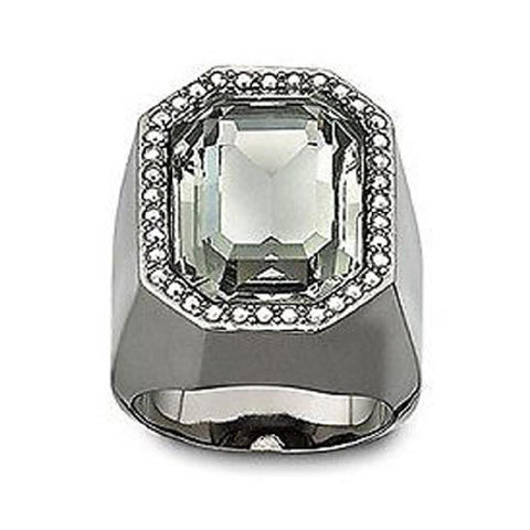Swarovski Crystal Meteor Ring Black Diamond
