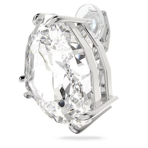 Swarovski Mesmera clip earring Single, Triangle cut, White, Rhodium plated -5600752
