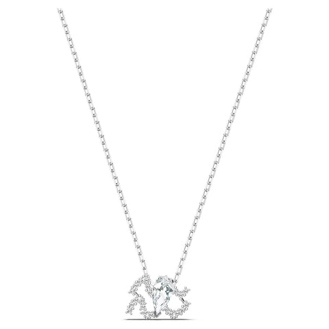 Swarovski Zodiac II Pendant Necklace, AQUARIUS, White, Mixed Metal Finish -5561421
