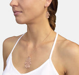 Real Leaf PENDANT with Chain Lacey OAK in Dipped Rose Gold Genuine Leaf Necklace