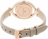 Swarovski STELLA Watch, Leather strap, Gray, Rose-gold tone PVD -5376830