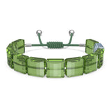 Swarovski Letra Bracelet LUCKY CLOVER, Green, Rhodium Plated - 5614970