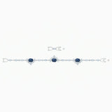 Swarovski PALACE BRACELET, White-Blue, Rhodium Plated, M -5498828